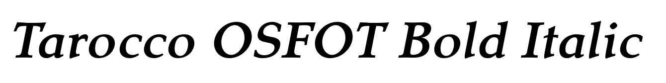 Tarocco OSFOT Bold Italic